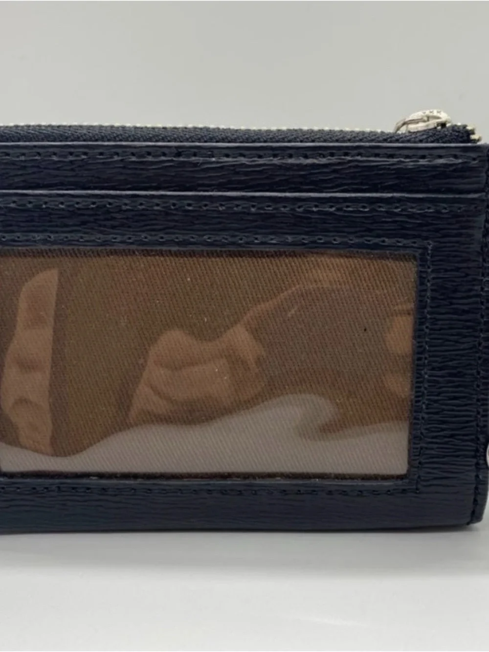 Lauren Ralph Lauren Black Textured Keyring Pouch